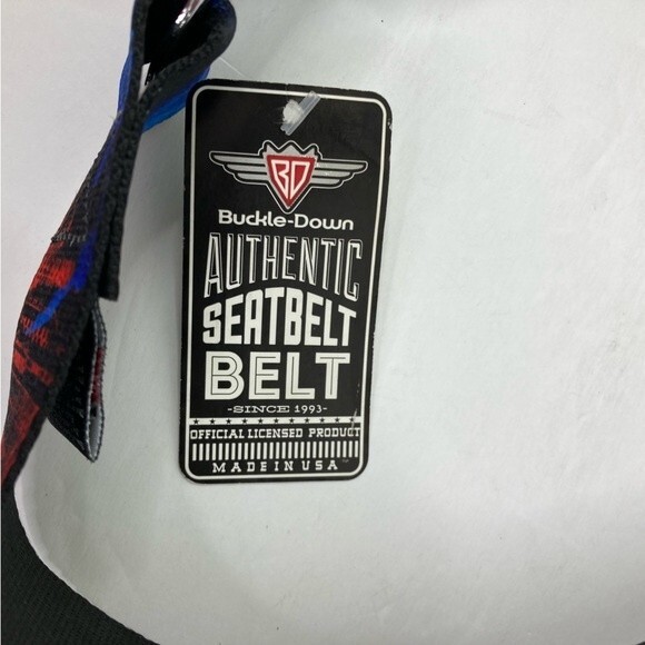 Buckle-Down Seatbelt Belt Batman Red Blue Black Skyline Adjustable Superhero - Picture 8 of 9